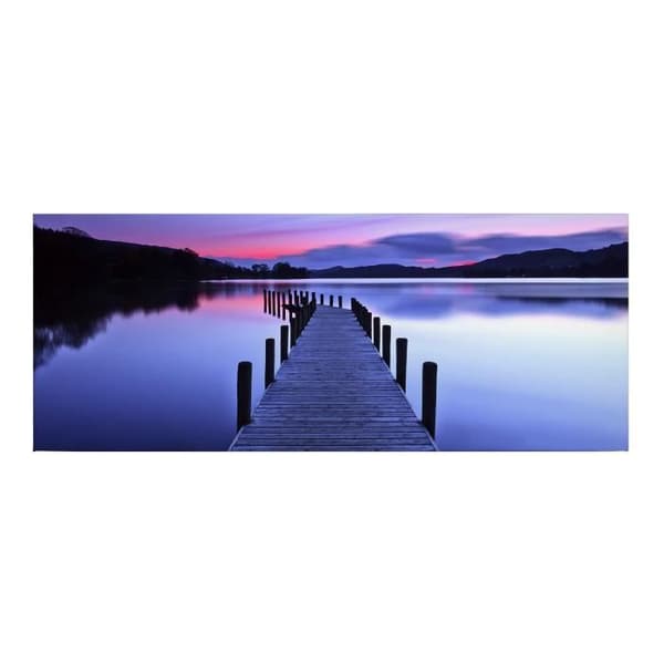 Canvastavla - Tadessi - M1-No.50479 - Sailor - Spång - Blå - Lila - Canvas på ram - Sjö - 100 x 40 cm