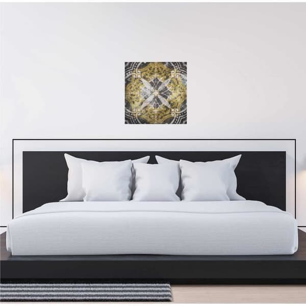 Canvastavla - Tadessi - M1-No.50542 - Konst - Gul - Grå - Canvas på ram - Retro - Vintage - 50 x 50 cm