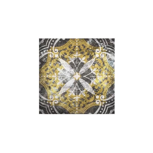 Canvastavla - Tadessi - M1-No.50542 - Konst - Gul - Grå - Canvas på ram - Retro - Vintage - 50 x 50 cm
