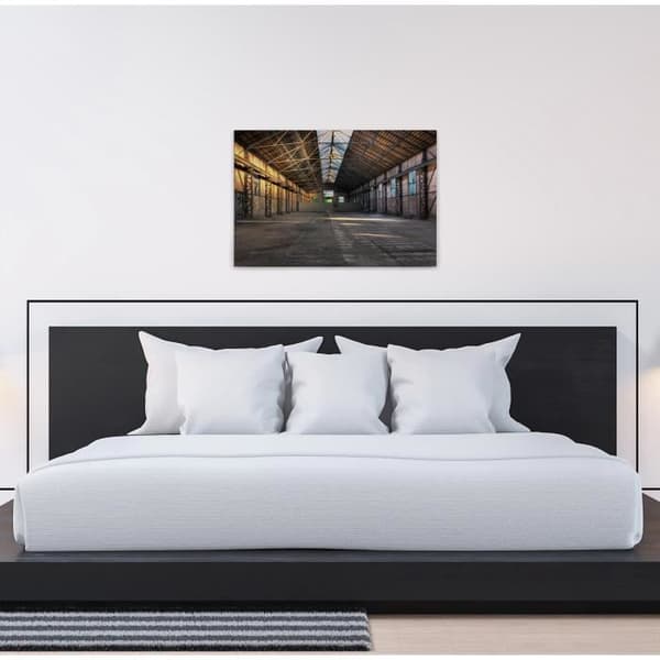 Canvastavla - Tadessi - Arkitektur - M1-No.50025 - Hus - Lager - Grå - Gul - 3D - 90 x 60 cm