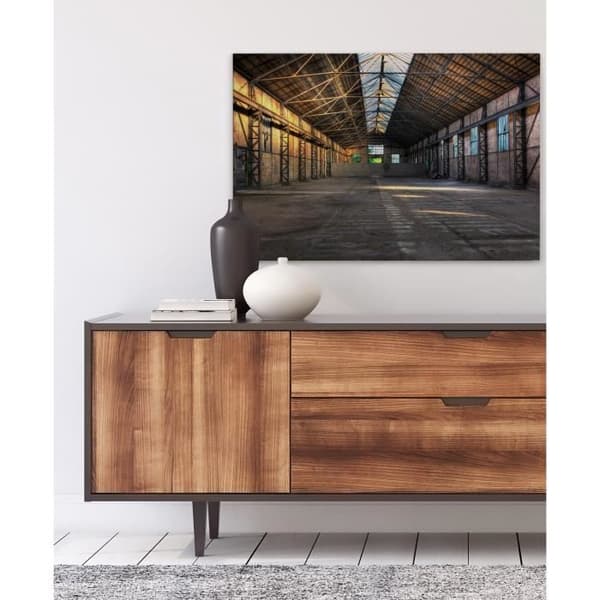Canvastavla - Tadessi - Arkitektur - M1-No.50025 - Hus - Lager - Grå - Gul - 3D - 90 x 60 cm