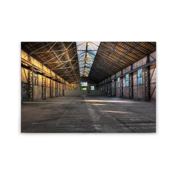 Canvastavla - Tadessi - Arkitektur - M1-No.50025 - Hus - Lager - Grå - Gul - 3D - 90 x 60 cm