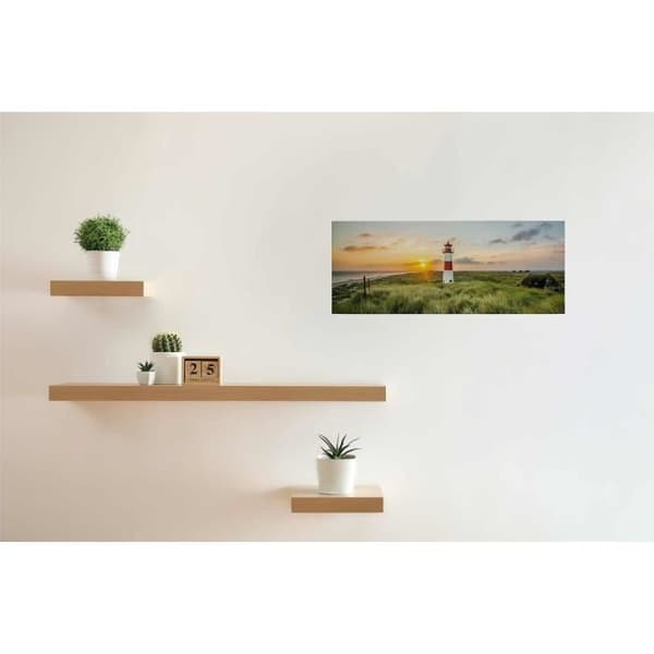 Canvastavla - Tadessi - M1-No.50453 - Marin - Grön - Röd - Canvas på ram - Landskap - Fyr - 100 x 40 cm