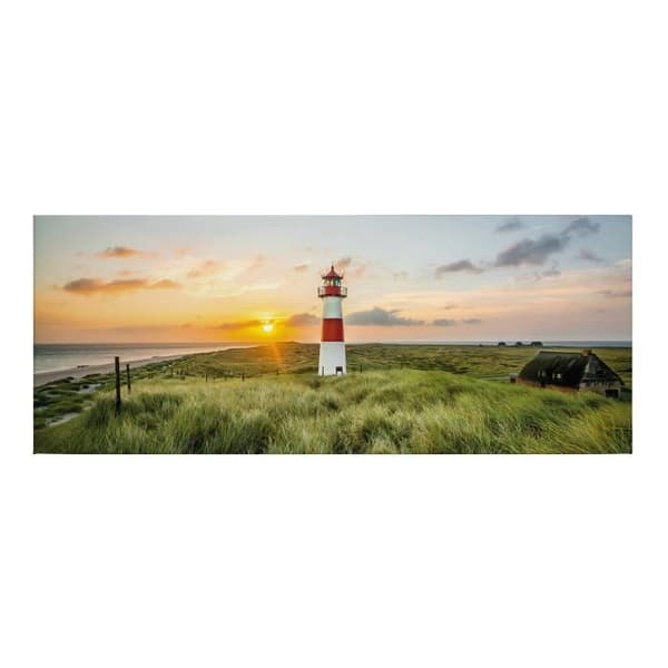 Canvastavla - Tadessi - M1-No.50453 - Marin - Grön - Röd - Canvas på ram - Landskap - Fyr - 100 x 40 cm
