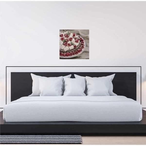 Canvasbild - Tadessi - Drycker - M1-No.50524 - Mat - Vit - Röd - Canvas på ram - Tårta - 50 x 50 cm