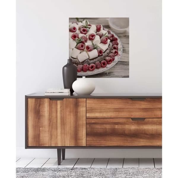 Canvasbild - Tadessi - Drycker - M1-No.50524 - Mat - Vit - Röd - Canvas på ram - Tårta - 50 x 50 cm