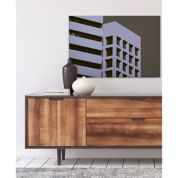 Canvastavla - Tadessi - M1-No.50176 - Hus - Modernt - Lila - Grå - Canvas på ram - Geometrisk - 90 x 60 cm