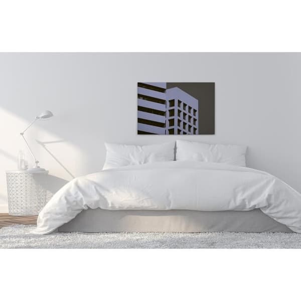 Canvastavla - Tadessi - M1-No.50176 - Hus - Modernt - Lila - Grå - Canvas på ram - Geometrisk - 90 x 60 cm