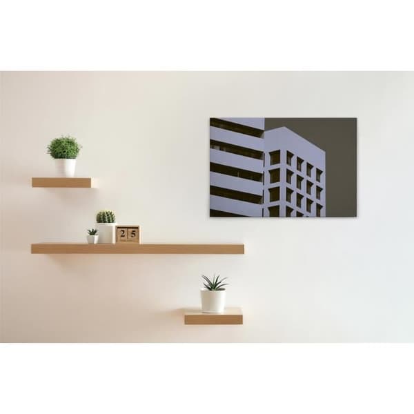Canvastavla - Tadessi - M1-No.50176 - Hus - Modernt - Lila - Grå - Canvas på ram - Geometrisk - 90 x 60 cm