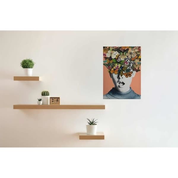 Canvastavla - Tadessi - M1-No.50423 - Konst - Grön - Orange - Canvas på bårram - Människan - 50 x 70 cm