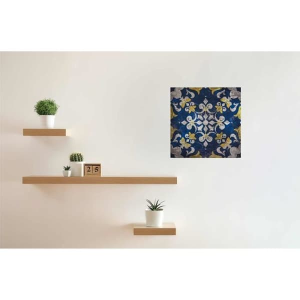 Canvastavla - Tadessi - M1-No.50545 - Konst - Blå - Grå - Canvas på ram - Retro - Vintage - 50 x 50 cm