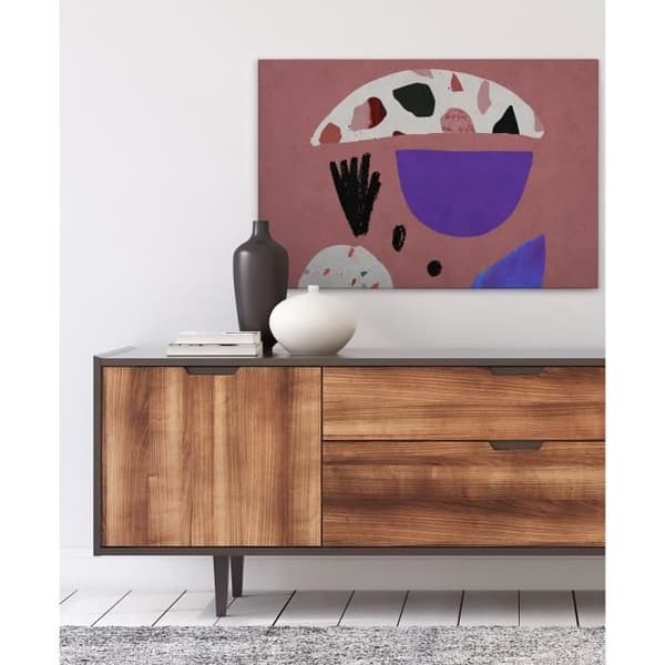 Canvastavla - Tadessi - M1-No.50196 - Abstrakt - Röd - Lila - Geometrisk - Canvas på ram - 90 x 60 cm