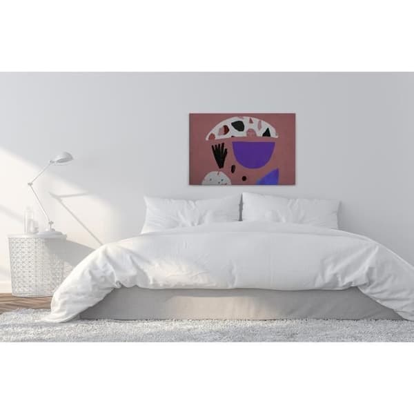 Canvastavla - Tadessi - M1-No.50196 - Abstrakt - Röd - Lila - Geometrisk - Canvas på ram - 90 x 60 cm