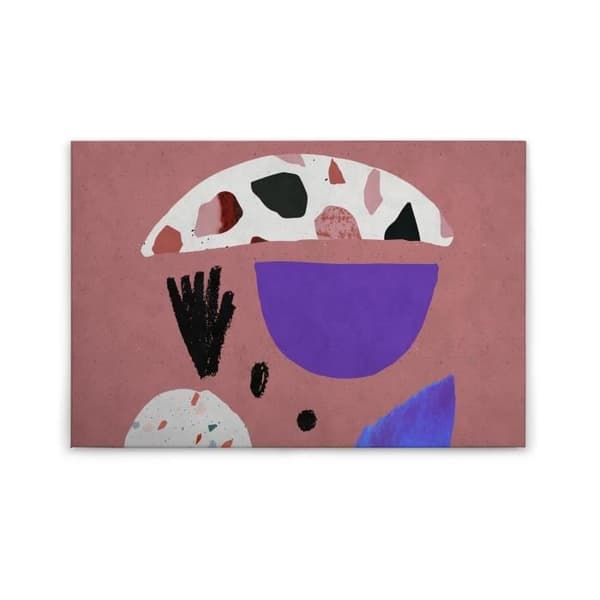 Canvastavla - Tadessi - M1-No.50196 - Abstrakt - Röd - Lila - Geometrisk - Canvas på ram - 90 x 60 cm
