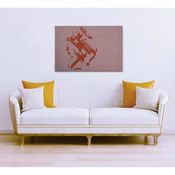 Canvastavla - Tadessi - M1-No.50167 - Geometrisk - Ankare - Orange - Rosa - Canvas på bårram - 90 x 60 cm