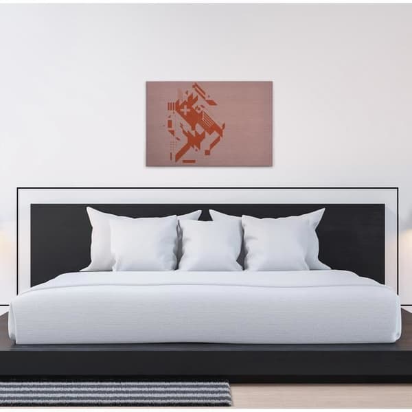 Canvastavla - Tadessi - M1-No.50167 - Geometrisk - Ankare - Orange - Rosa - Canvas på bårram - 90 x 60 cm