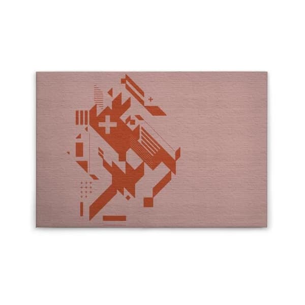 Canvastavla - Tadessi - M1-No.50167 - Geometrisk - Ankare - Orange - Rosa - Canvas på bårram - 90 x 60 cm