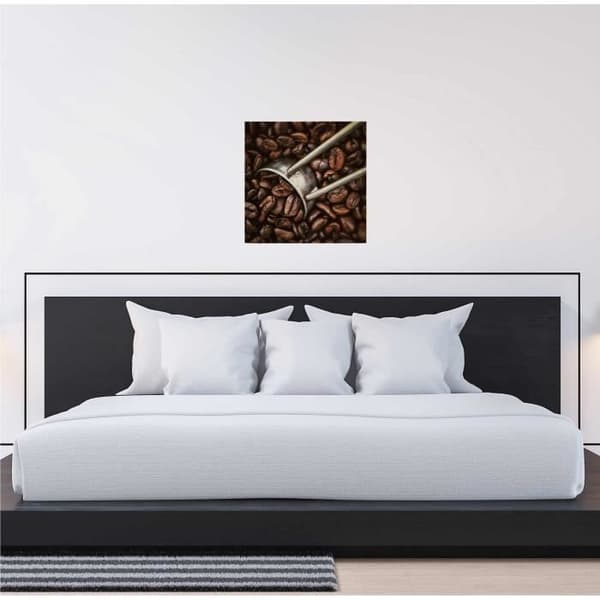 Canvasbild - Tadessi - Drycker - M1-No.50520 - Mat - Brun - Grå - Canvas på bårram - Kaffefrön - 50 x 50 cm