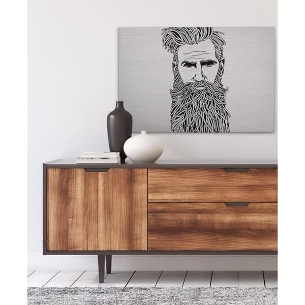 Canvastavla - Tadessi - M1-No.50116 - Människor - Man - Svart - Vit - Modernt - Canvas på ram - 90 x 60 cm