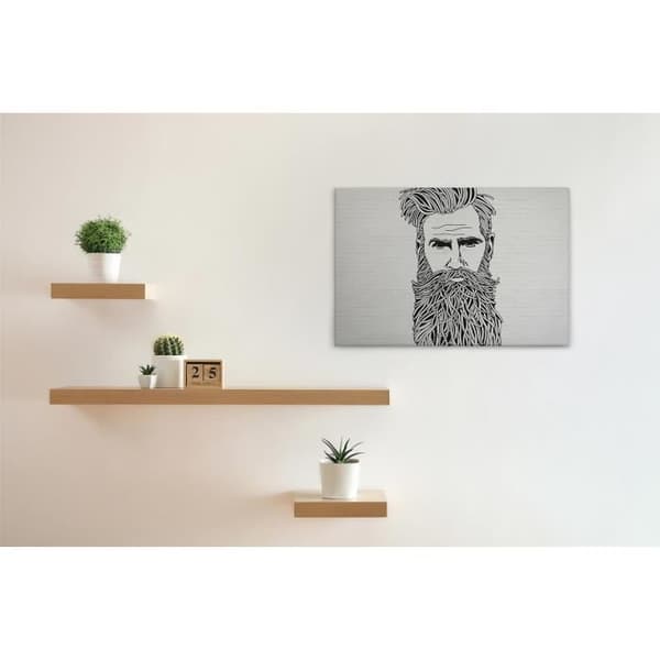 Canvastavla - Tadessi - M1-No.50116 - Människor - Man - Svart - Vit - Modernt - Canvas på ram - 90 x 60 cm