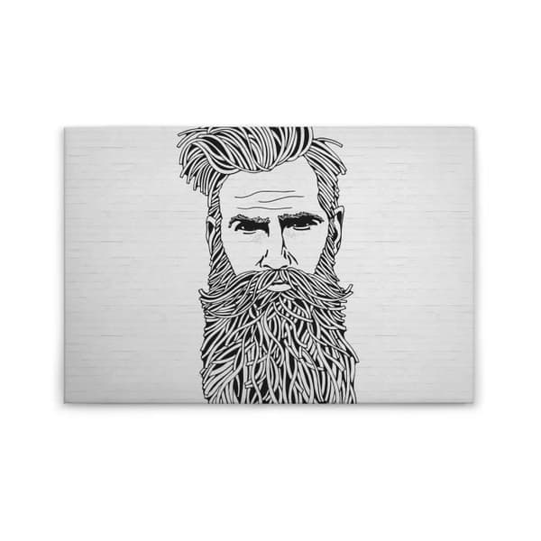 Canvastavla - Tadessi - M1-No.50116 - Människor - Man - Svart - Vit - Modernt - Canvas på ram - 90 x 60 cm