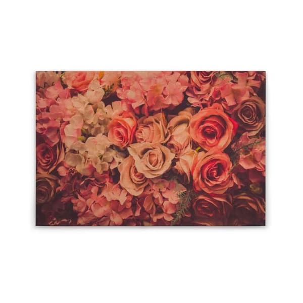 Canvastavla - Tadessi - M1-No.50008 - Blommor - Röd - Orange - - Rosor - 90 x 60 cm
