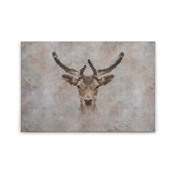 Canvastavla - Tadessi - M1-No.50190 - Vilda djur - Rådjur - Grå - Brun - Canvas på bårram - 90 x 60 cm