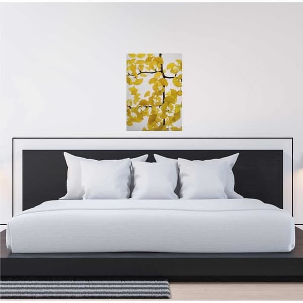 Canvastavla - Tadessi - Blommor - M1-nr.50357 - Blommor - Vit - Gul - Canvas på bårram - 50 x 70 cm