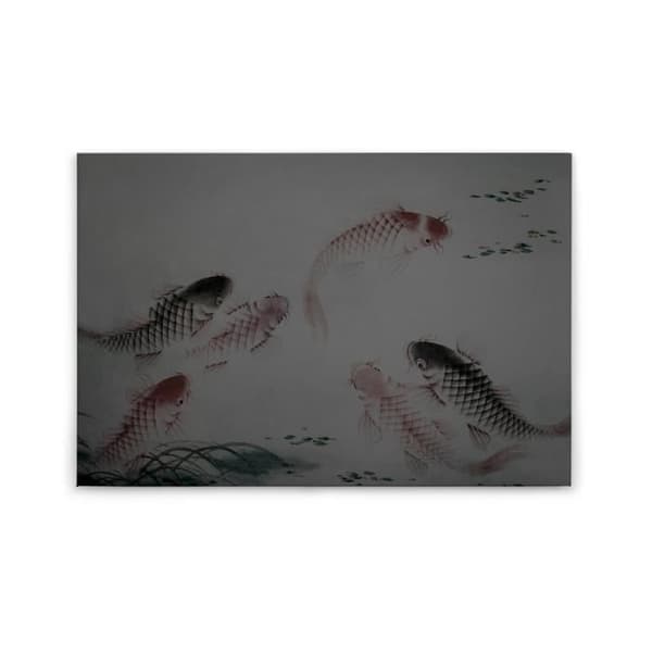 Canvastavla - Tadessi - M1-No.50147 - Fisk - Grå - Brun - Canvas på ram - Djur - 90 x 60 cm
