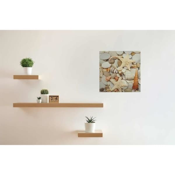 Canvastavla - Tadessi - M1-No.50515 - Marin - Beige - Canvas på bår - Skal - - 50 x 50 cm