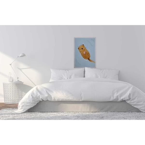 Canvastavla - Tadessi - M1-No.50433 - Barn - Brun - Blå - Canvas på ram - Djur - Otter - 50 x 70 cm