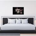 Miniatyrbild 3 av 4: Canvastavla - Tadessi - M1-No.50005 - Blommor - Vit - Svart - Canvas på ram - 90 x 60 cm