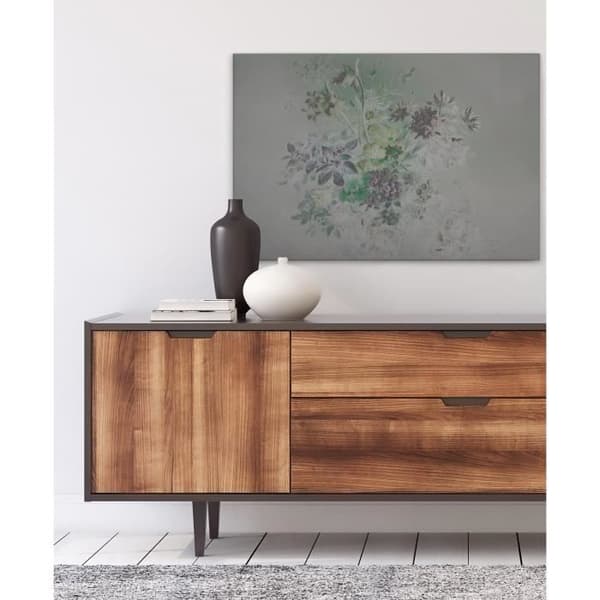 Canvastavla - Tadessi - M1-No.50144 - Blommor - Grå - Grön - Canvas på bår - - 90 x 60 cm