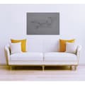 Miniatyrbild 3 av 4: Canvastavla - Tadessi - M1-No.50126 - Djur - Val - Grå - Svart - Canvas på bårram - 90 x 60 cm