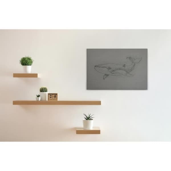Canvastavla - Tadessi - M1-No.50126 - Djur - Val - Grå - Svart - Canvas på bårram - 90 x 60 cm