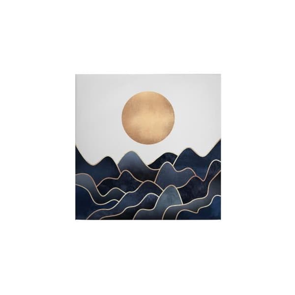 Canvastavla - Tadessi - M1-No.50539 - Konst - Guld - Blå - Canvas på ram - Abstrakt - 50 x 50 cm