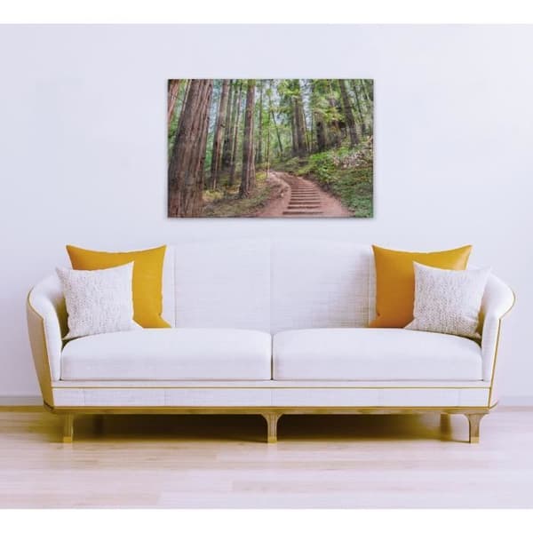 Canvastavla - Tadessi - Skog - M1-nr.50051 - Träd - Djur - Grön - Brun - Canvas på bårram - 90 x 60 cm