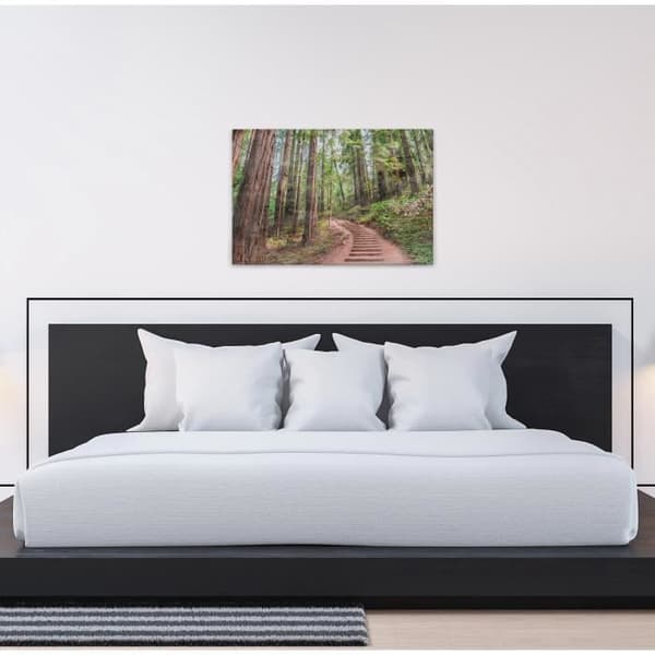 Canvastavla - Tadessi - Skog - M1-nr.50051 - Träd - Djur - Grön - Brun - Canvas på bårram - 90 x 60 cm