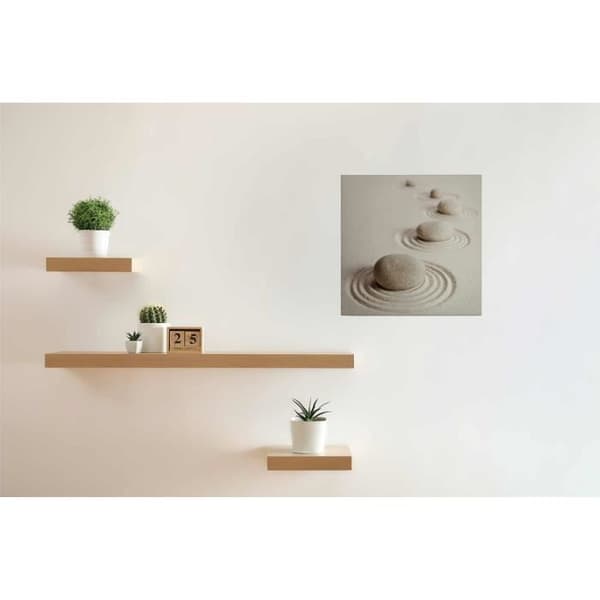 Canvastavla - Tadessi - M1-No.50513 - Marin - Beige - Canvas på bår - Sten - Stranden - 50 x 50 cm