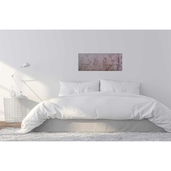 Canvastavla - Tadessi - Blommor - M1-nr.50463 - Blommor - Lila - Grå - Canvas på ram - Lavendel - 100 x 40 cm