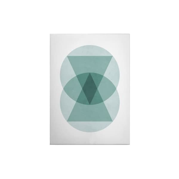 Canvastavla - Tadessi - M1-No.50405 - Grafik - Blå - Vit - Canvas på ram - Geometrisk - 50 x 70 cm