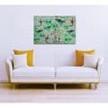Miniatyrbild 3 av 4: Canvastavla - Tadessi - M1-No.50099 - Fåglar - Grön - Grå - Canvas på ram - Djur - Blommor - 90 x 60 cm