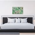 Miniatyrbild 4 av 4: Canvastavla - Tadessi - M1-No.50099 - Fåglar - Grön - Grå - Canvas på ram - Djur - Blommor - 90 x 60 cm
