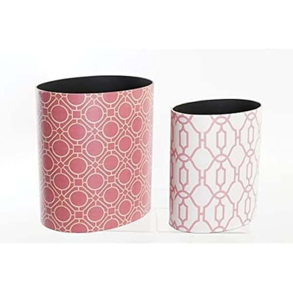Set med kuber - DKD HEMINNREDNING - Orange och vit - Trä och canvas - 33 x 24,5 x 35,3 cm