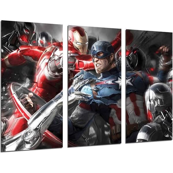 Moderna fotografisk tavla tryckt på trä Superhjältar Amerika Iron Man 97 x 62 cm ref. 26300