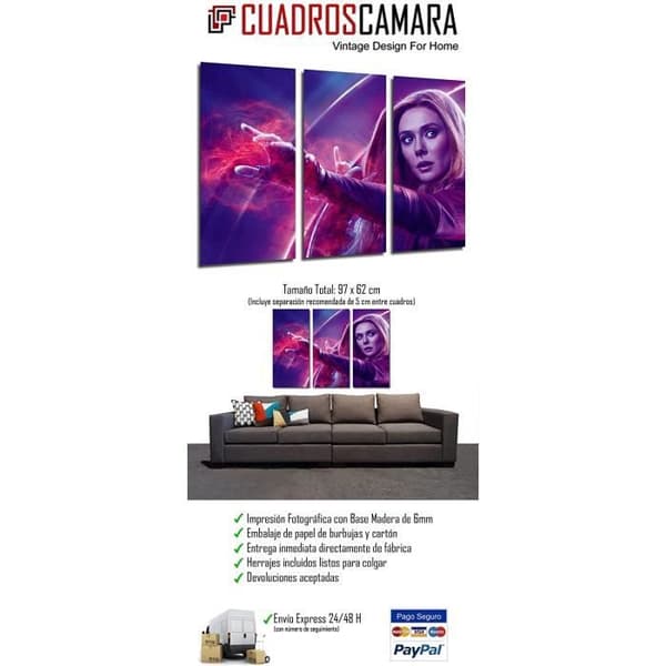 Cuadros Kamera Ram Kort 27199 Multikolor XXL
