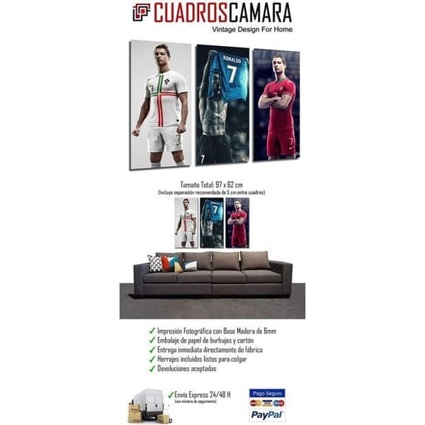 Cuadro Cámara Cadre Foto 27116 Multikolor Storlek XXL