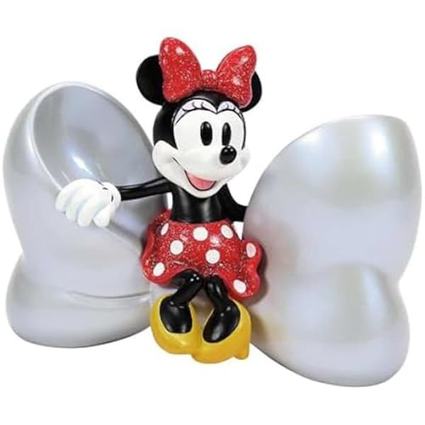 Leker - ENESCO - Enesco Disney 100 Minnie Mouse med sitt ikoniske sløyfe 12,4 cm - Plast - Harpiks - Rosa