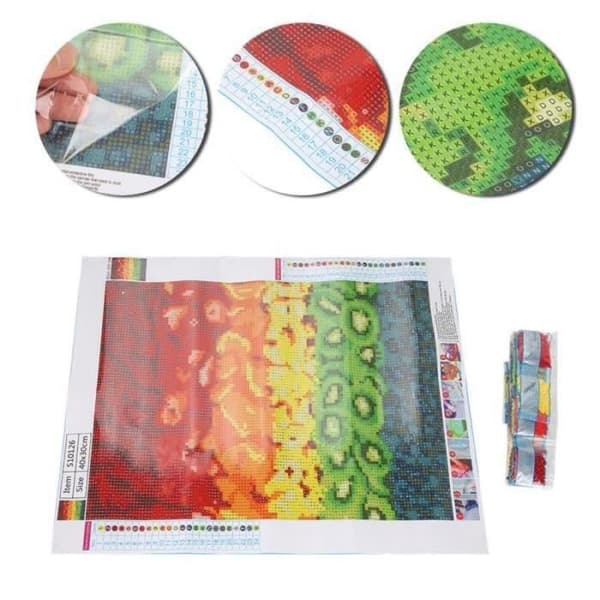TABLEAU TOILE VGEBY Diamantmåleri 5D diamanttavla broderi diamant rund barn DIY fotomotiv av frukter för