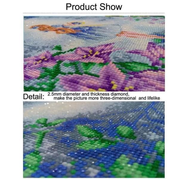 TABLEAU TOILE VGEBY Diamantmåleri 5D diamanttavla broderi diamant rund barn DIY fotomotiv av frukter för